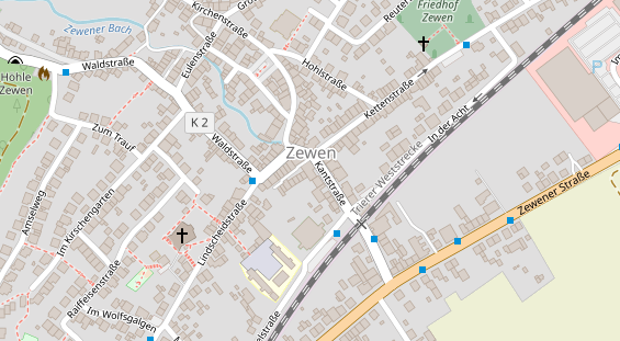 Fahrradwerkstatt auf Satellitenbild