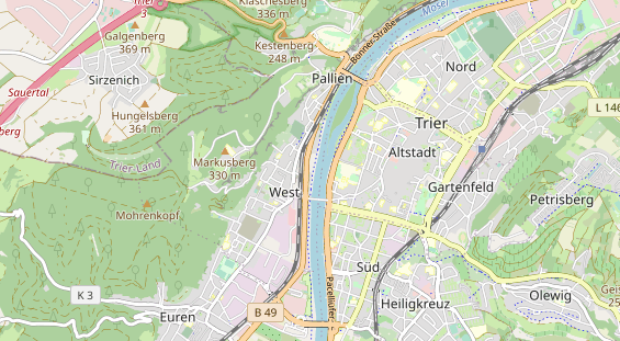 Bicycle workshop on map