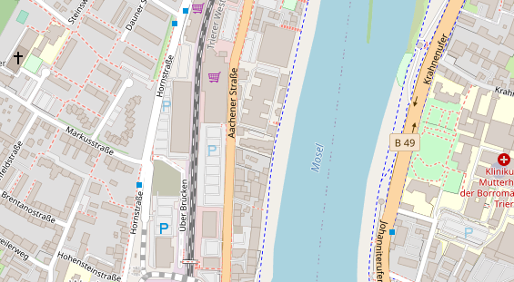 Fahrradwerkstatt auf Satellitenbild