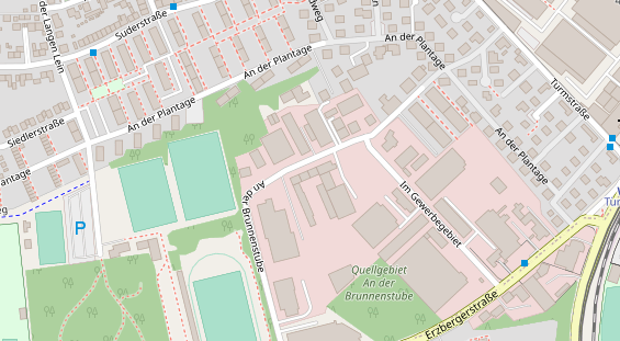 Fahrradwerkstatt auf Satellitenbild