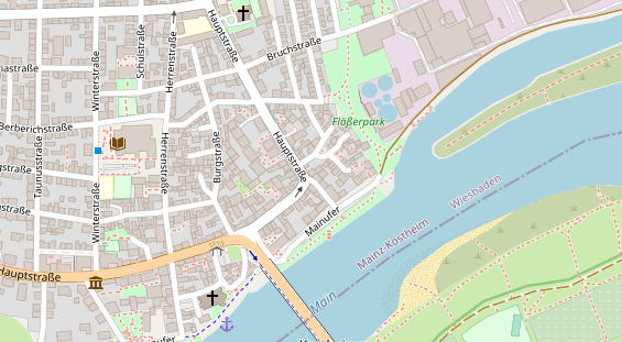 Fahrradwerkstatt auf Satellitenbild