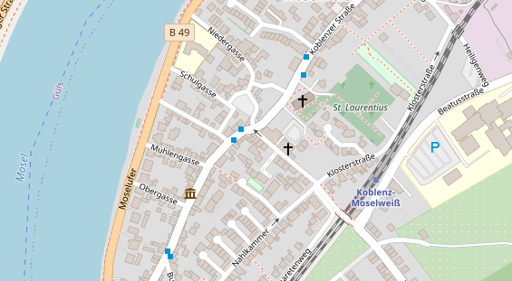 Fahrradwerkstatt auf Satellitenbild