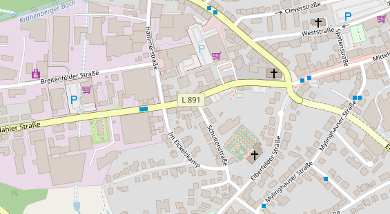 Fahrradwerkstatt auf Satellitenbild