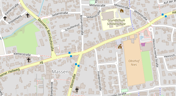 Fahrradwerkstatt auf Satellitenbild