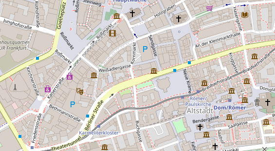 Fahrradwerkstatt auf Satellitenbild