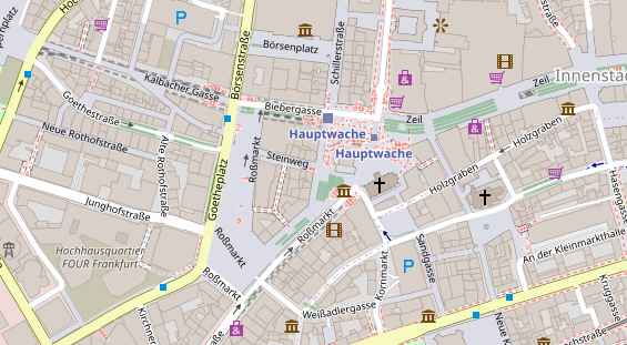 Fahrradwerkstatt auf Satellitenbild