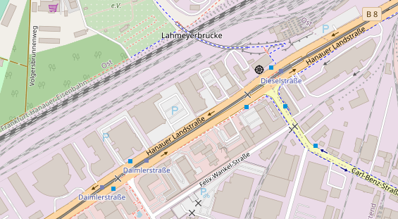 Fahrradwerkstatt auf Satellitenbild