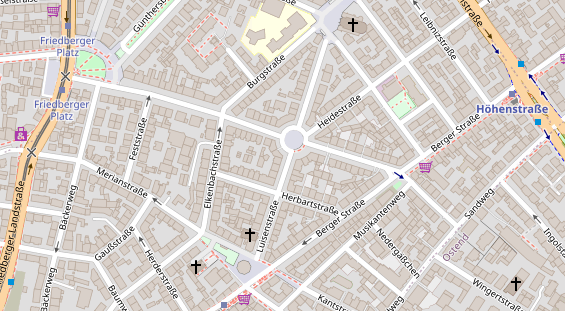 Fahrradwerkstatt auf Satellitenbild