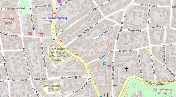 Fahrradwerkstatt auf Satellitenbild