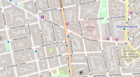 Fahrradwerkstatt auf Satellitenbild