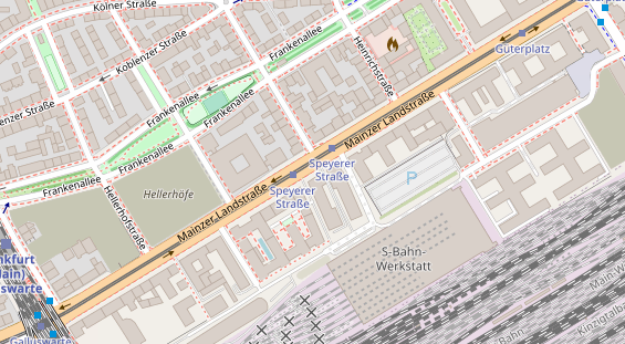 Fahrradwerkstatt auf Satellitenbild