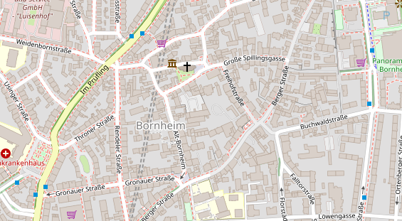 Fahrradwerkstatt auf Satellitenbild