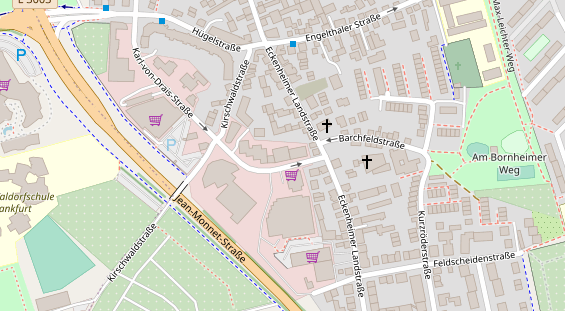 Fahrradwerkstatt auf Satellitenbild