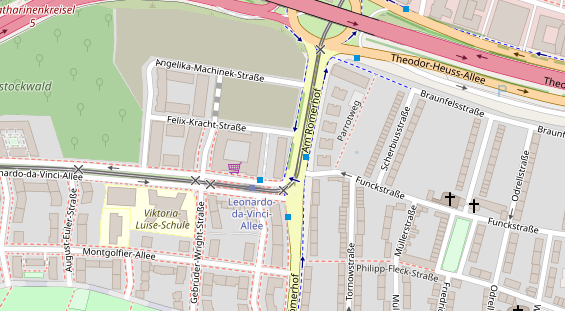 Fahrradwerkstatt auf Satellitenbild