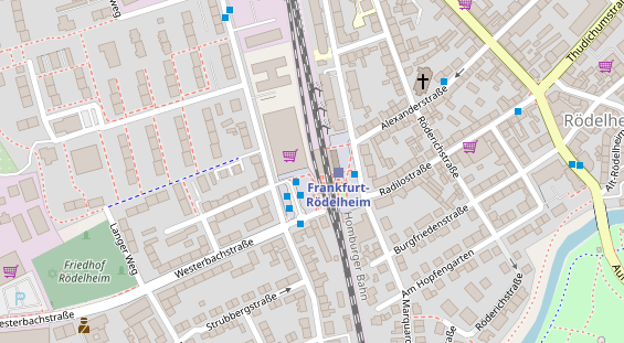 Fahrradwerkstatt auf Satellitenbild