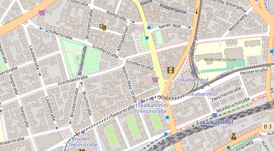 Fahrradwerkstatt auf Satellitenbild