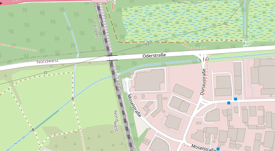 Fahrradwerkstatt auf Satellitenbild