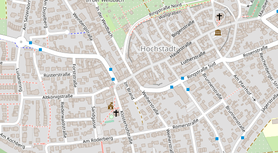 Fahrradwerkstatt auf Satellitenbild