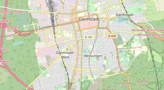Bicycle workshop on map
