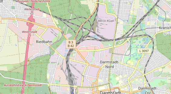 Bicycle workshop on map