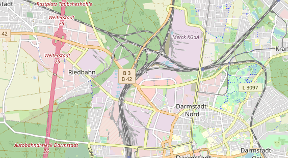 Bicycle workshop on map