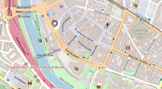 Fahrradwerkstatt auf Satellitenbild