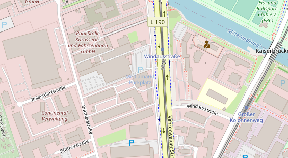 Fahrradwerkstatt auf Satellitenbild