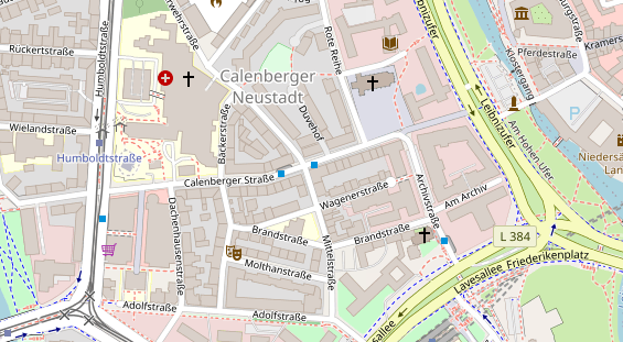 Fahrradwerkstatt auf Satellitenbild