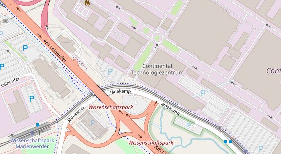 Fahrradwerkstatt auf Satellitenbild