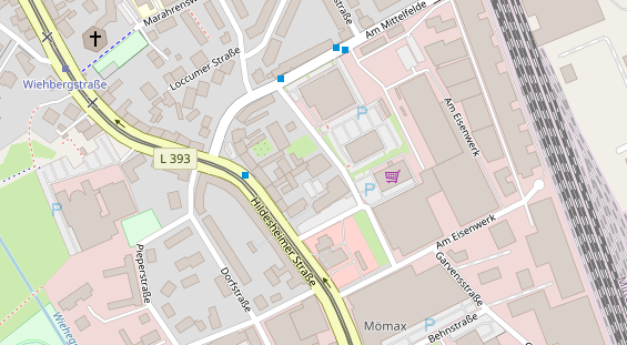 Fahrradwerkstatt auf Satellitenbild