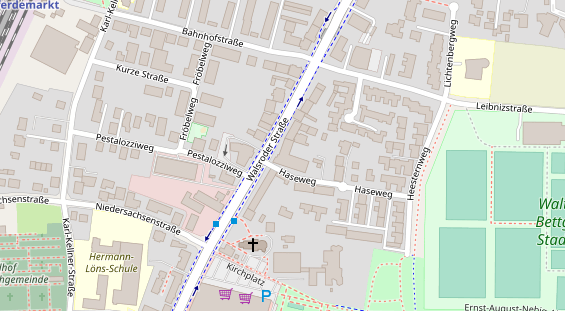 Fahrradwerkstatt auf Satellitenbild