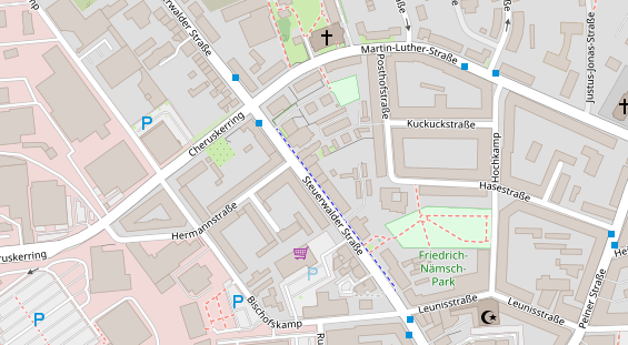 Fahrradwerkstatt auf Satellitenbild