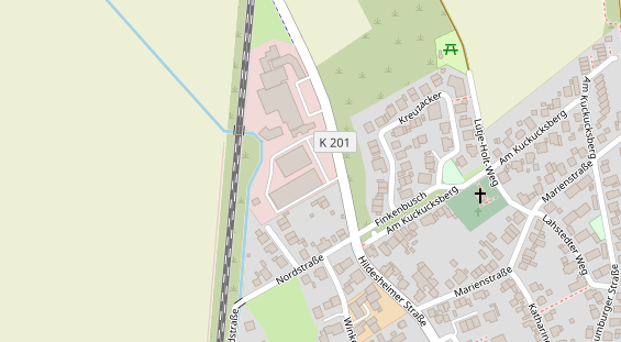 Fahrradwerkstatt auf Satellitenbild