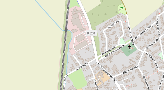 Fahrradwerkstatt auf Satellitenbild