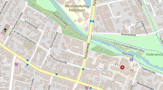 Fahrradwerkstatt auf Satellitenbild