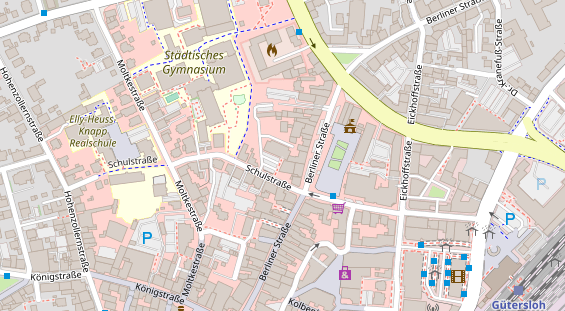 Fahrradwerkstatt auf Satellitenbild