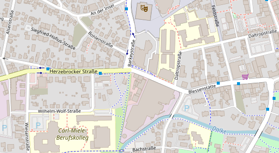 Fahrradwerkstatt auf Satellitenbild