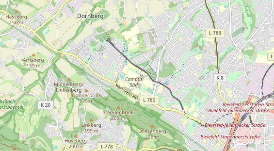 Bicycle workshop on map