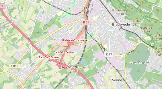 Bicycle workshop on map