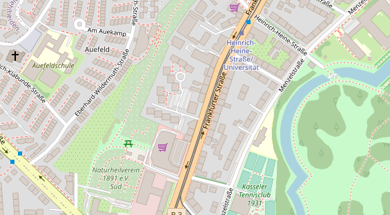 Fahrradwerkstatt auf Satellitenbild