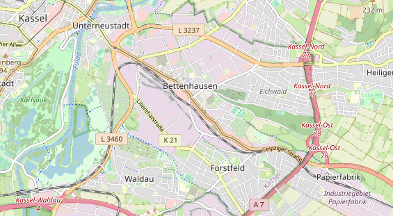 Bicycle workshop on map