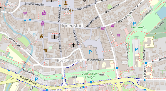 Fahrradwerkstatt auf Satellitenbild