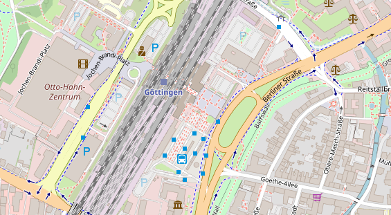 Fahrradwerkstatt auf Satellitenbild