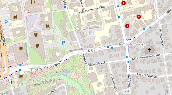 Fahrradwerkstatt auf Satellitenbild