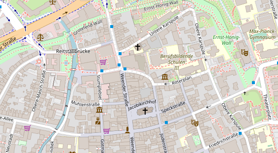 Fahrradwerkstatt auf Satellitenbild