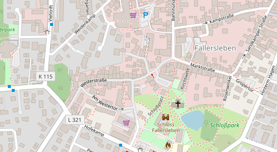 Fahrradwerkstatt auf Satellitenbild