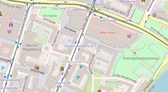 Fahrradwerkstatt auf Satellitenbild