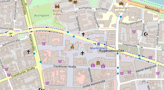 Fahrradwerkstatt auf Satellitenbild