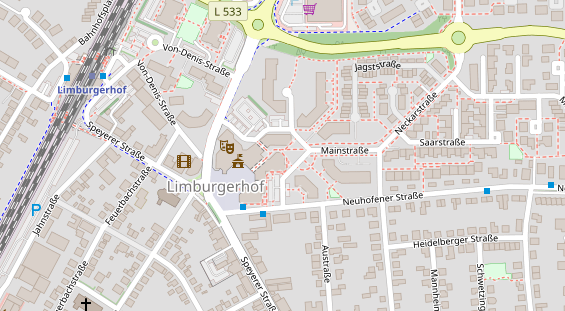 Fahrradwerkstatt auf Satellitenbild