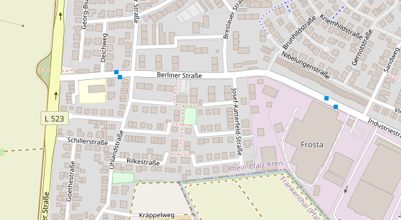 Fahrradwerkstatt auf Satellitenbild